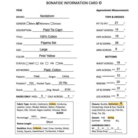 Nordstrom Womens Plaid Tie Capri 100% Cotton Pajama Set Size Large Pink SP EXC - Picture 12 of 12